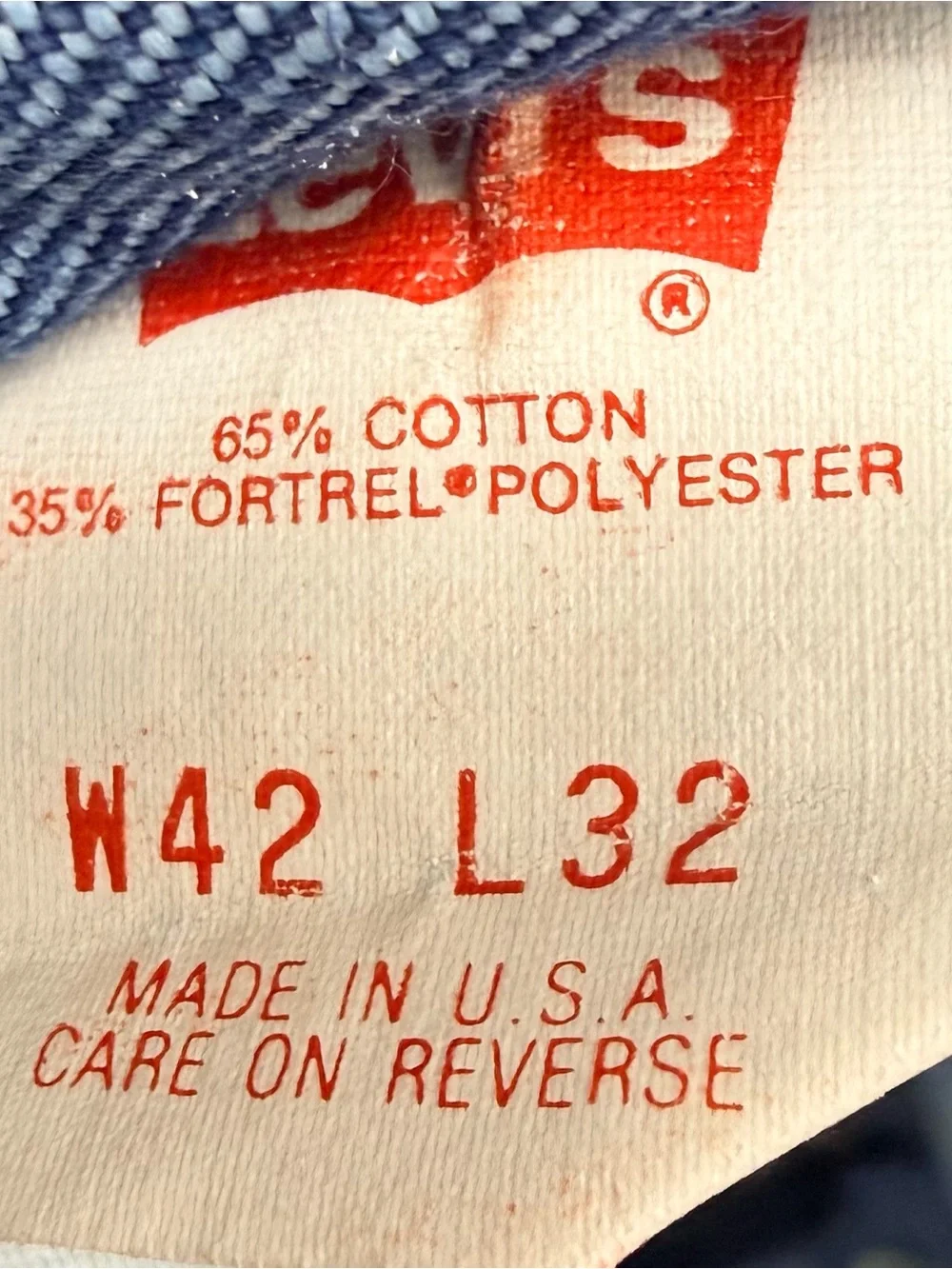 Vintage Levi’s 509 2017 Dark Denim Jeans Red Tab Men’s 42x30.5 Made in USA 80’s